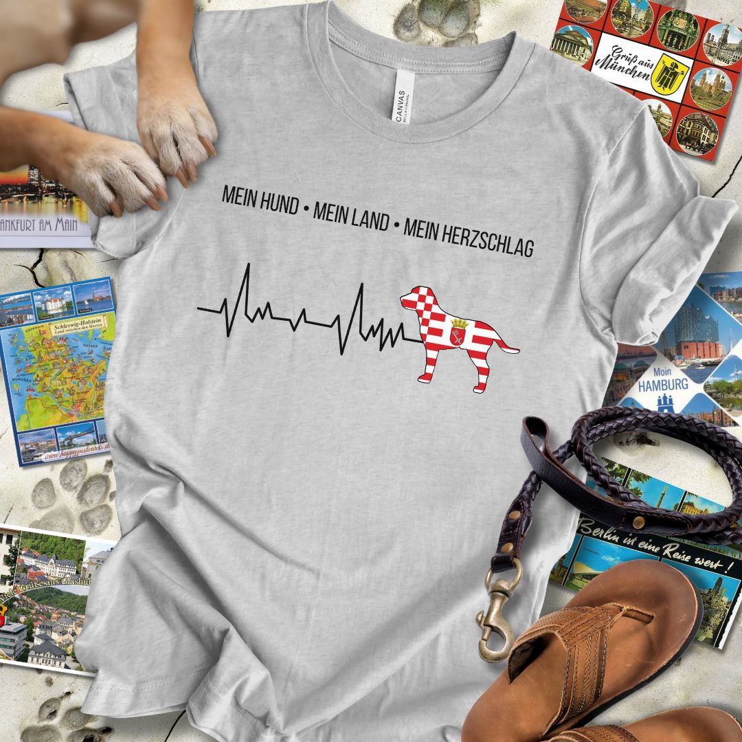 Mein Hund, Mein Land, Mein Herzschlag - Bremen - T-Shirt Unisex Slim Fit