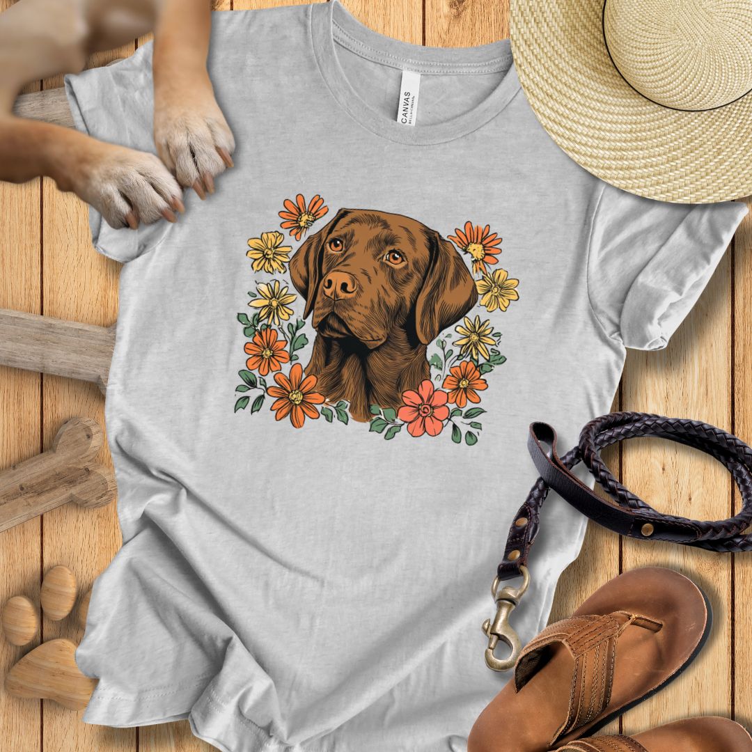 Floral Labrador - T-Shirt Unisex Slim Fit