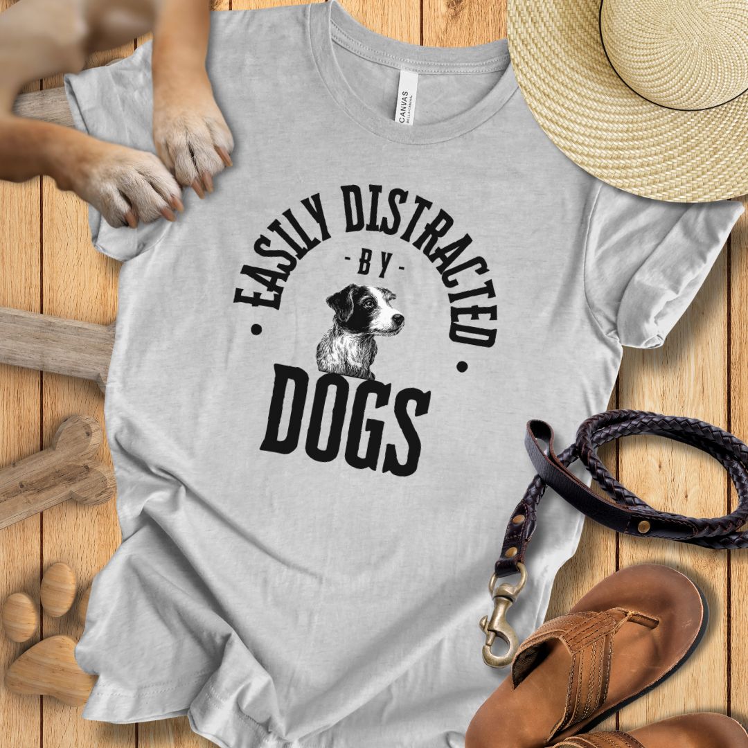 Easily Distracted By Dogs - T-Shirt Unisex Slim Fit