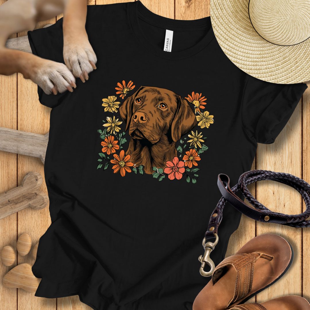 Floral Labrador - T-Shirt Unisex Slim Fit
