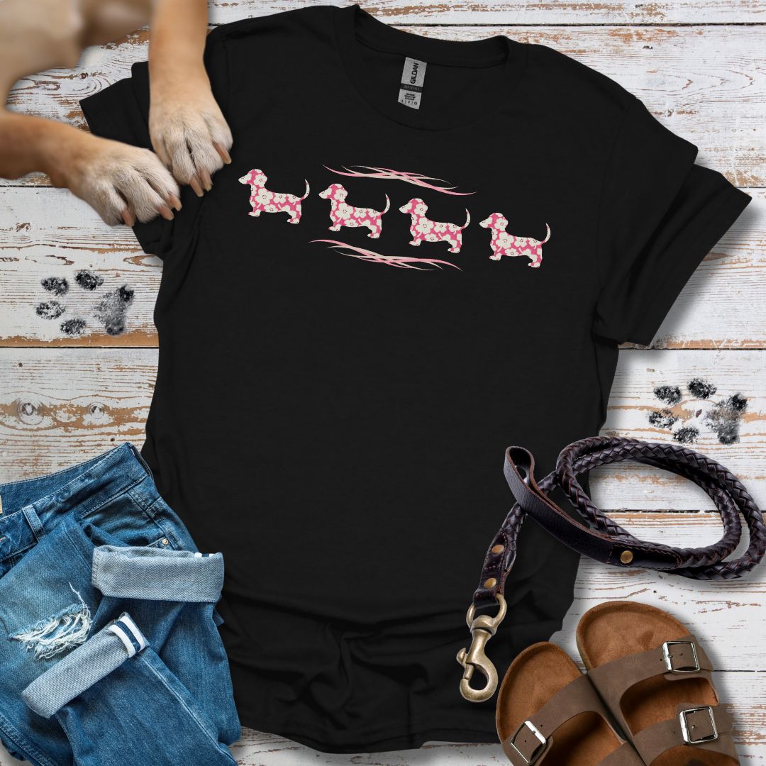 Vier Dackel - T-Shirt Frauen Relaxed Fit