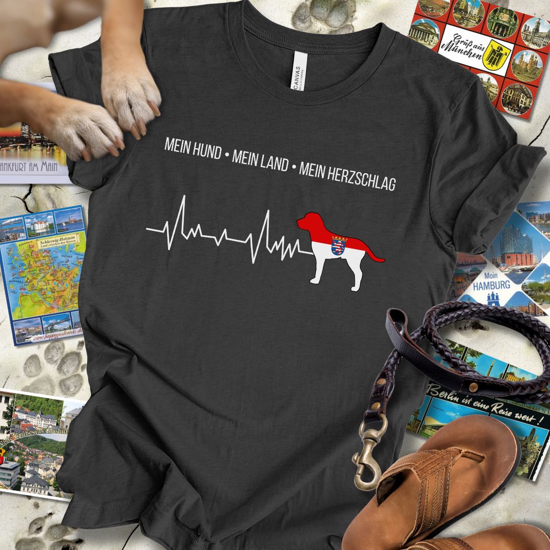 Mein Hund, Mein Land, Mein Herzschlag - Hessen - T-Shirt Unisex Slim Fit