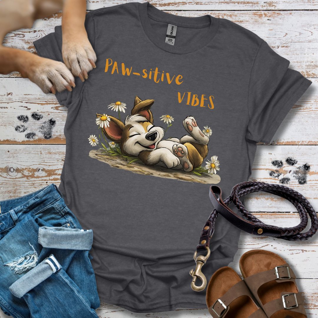 Paw-sitive Vibes - T-Shirt Unisex Classic Fit - Bequemer Klassiker