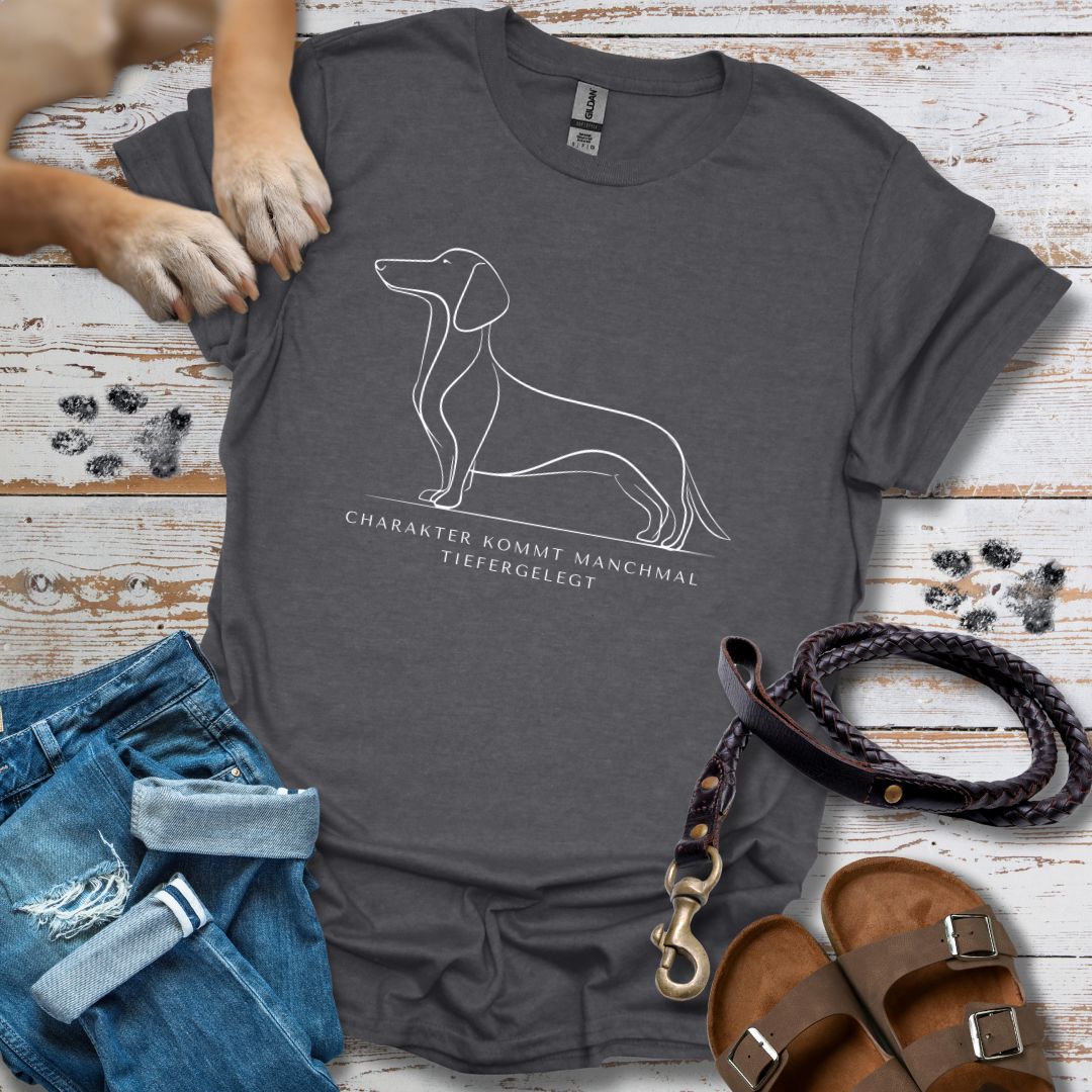 Charakter Tiefergelegt - Dackel - T-Shirt Unisex Classic Fit - Bequemer Klassiker