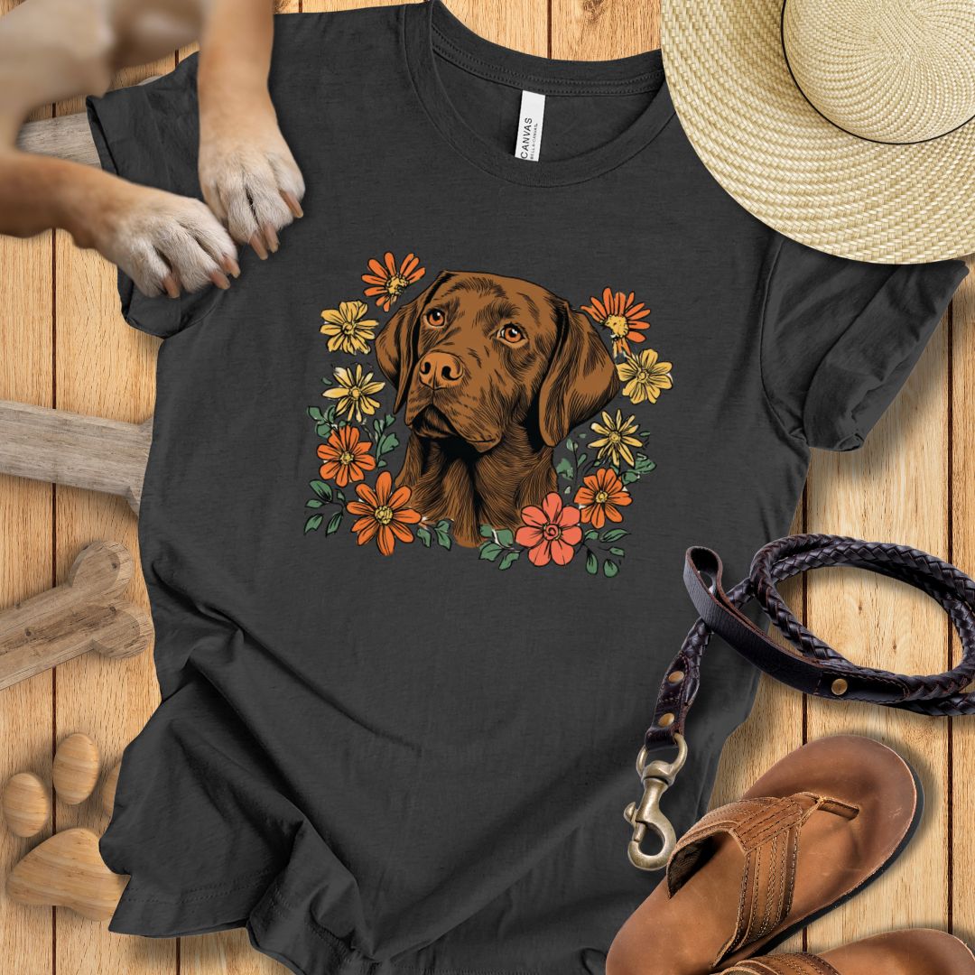 Floral Labrador - T-Shirt Unisex Slim Fit