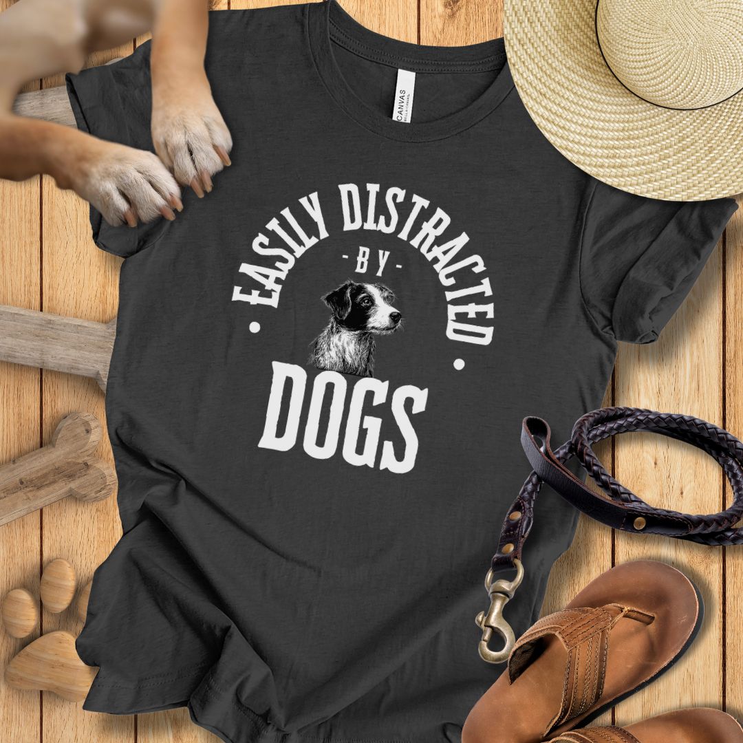 Easily Distracted By Dogs - T-Shirt Unisex Slim Fit