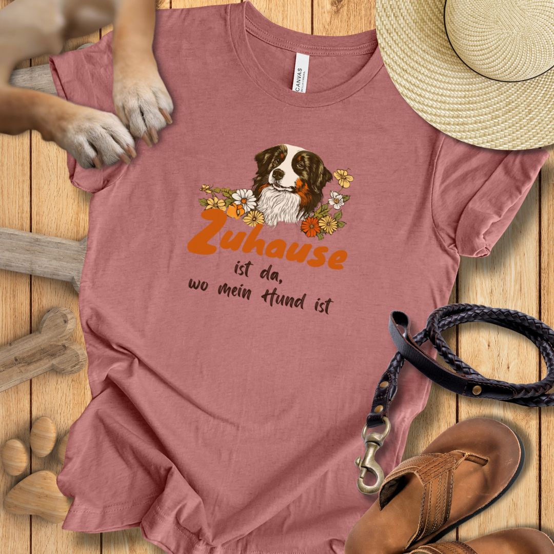Zuhause ist da, wo mein Hund ist - Australian Shepherd - T-Shirt Unisex Slim Fit