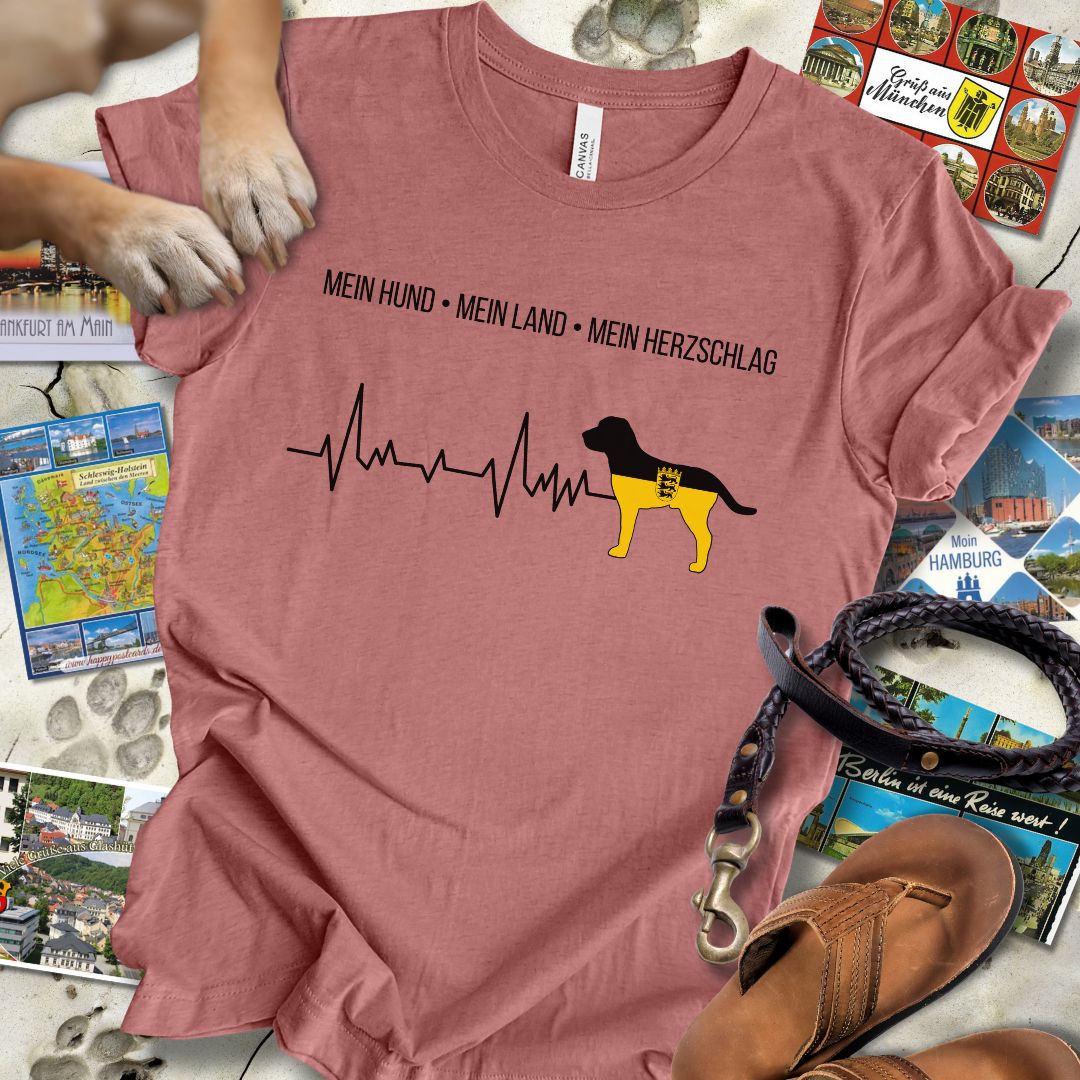 Mein Hund, Mein Land, Mein Herzschlag - Baden-Württemberg - T-Shirt Unisex Slim Fit