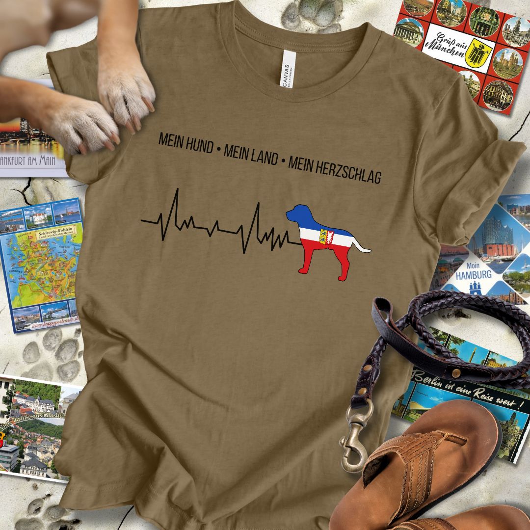 Mein Hund, Mein Land, Mein Herzschlag - Schleswig Holstein - T-Shirt Unisex Slim Fit