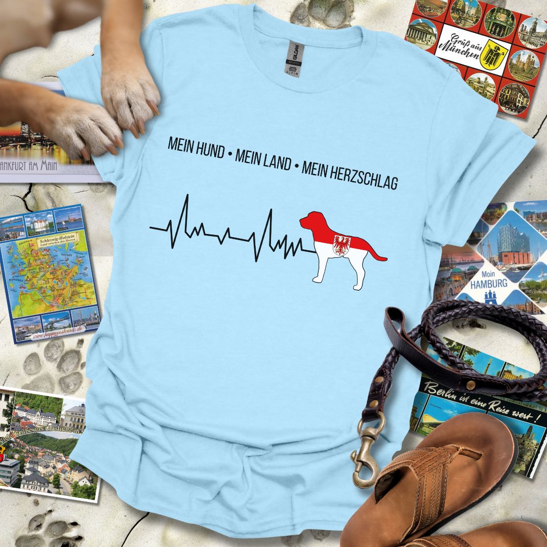 Mein Hund, Mein Land, Mein Herzschlag - Brandenburg - T-Shirt Unisex Relaxed Fit