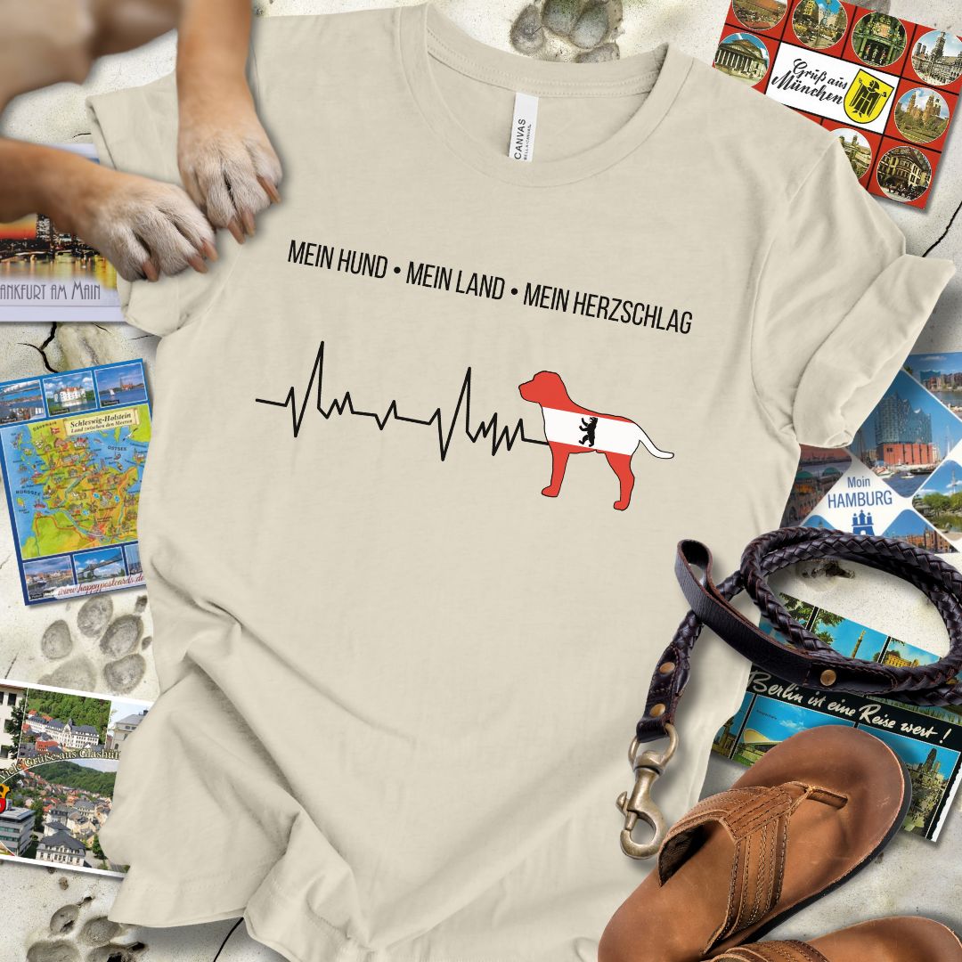 Mein Hund, Mein Land, Mein Herzschlag - Berlin - T-Shirt Unisex Slim Fit