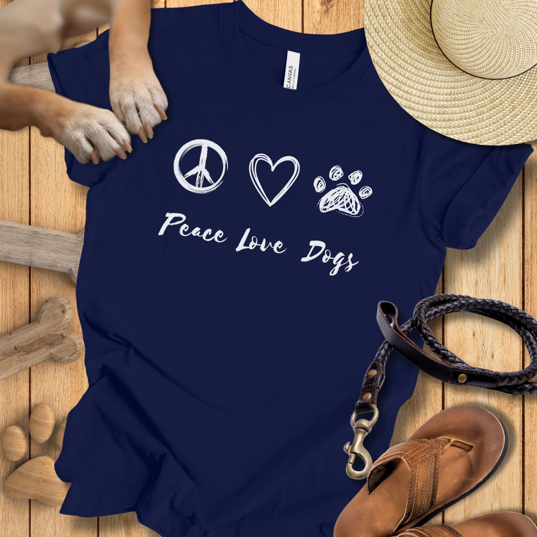 Peace Love Dogs - T-Shirt Unisex Modern Fit - Weich & Leicht
