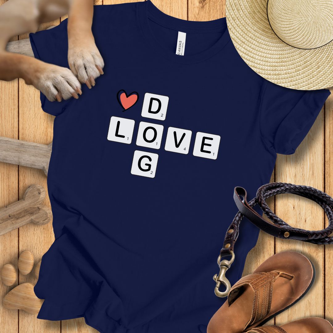 Scrabble Dog Love - T-Shirt Unisex Modern Fit - Weich & Leicht