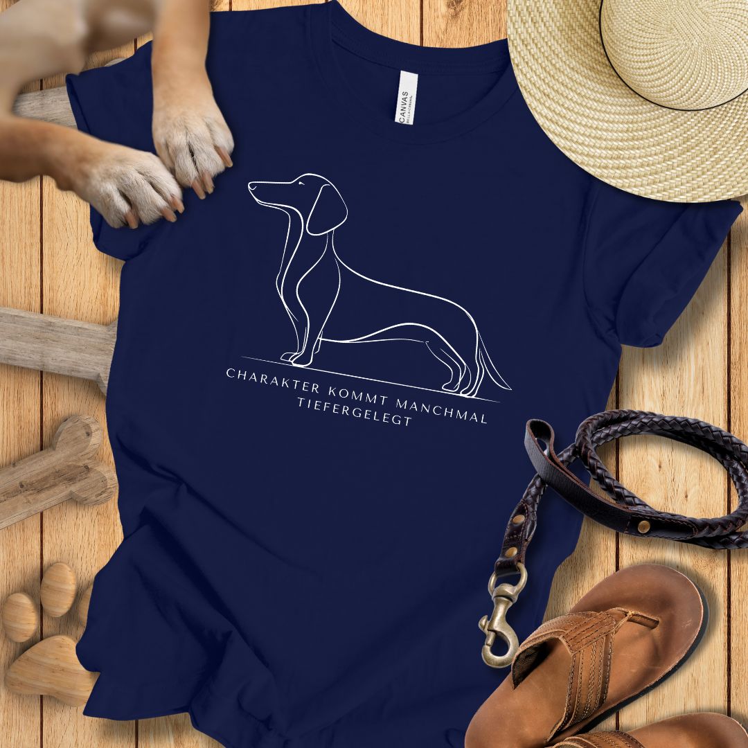 Charakter Tiefergelegt - Dackel - T-Shirt Unisex Modern Fit - Weich & Leicht