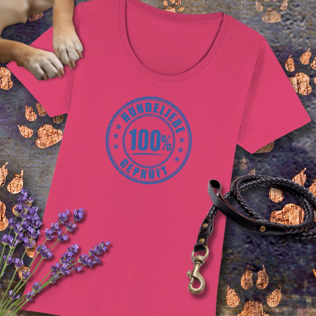 100% Hundeliebe - Premium Damen T-Shirt - Slim Fit