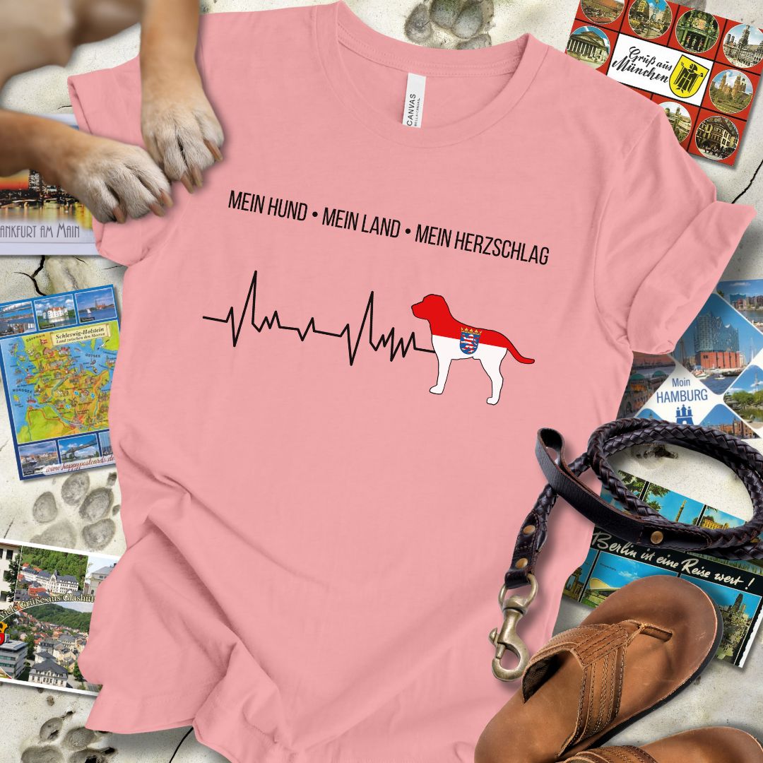 Mein Hund, Mein Land, Mein Herzschlag - Hessen - T-Shirt Unisex Slim Fit