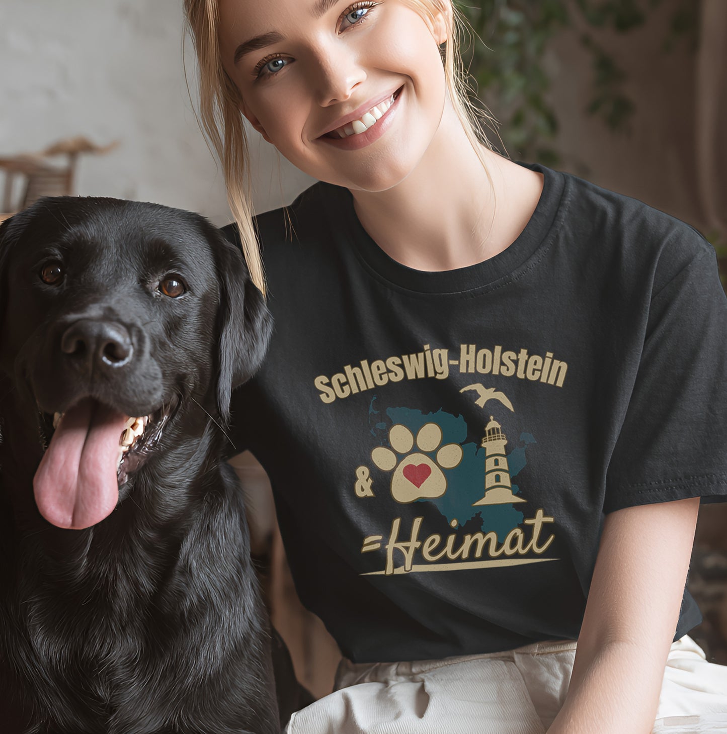 Schleswig-Holstein & Hund = Heimat - T-Shirt Unisex Classic Fit - Bequemer Klassiker