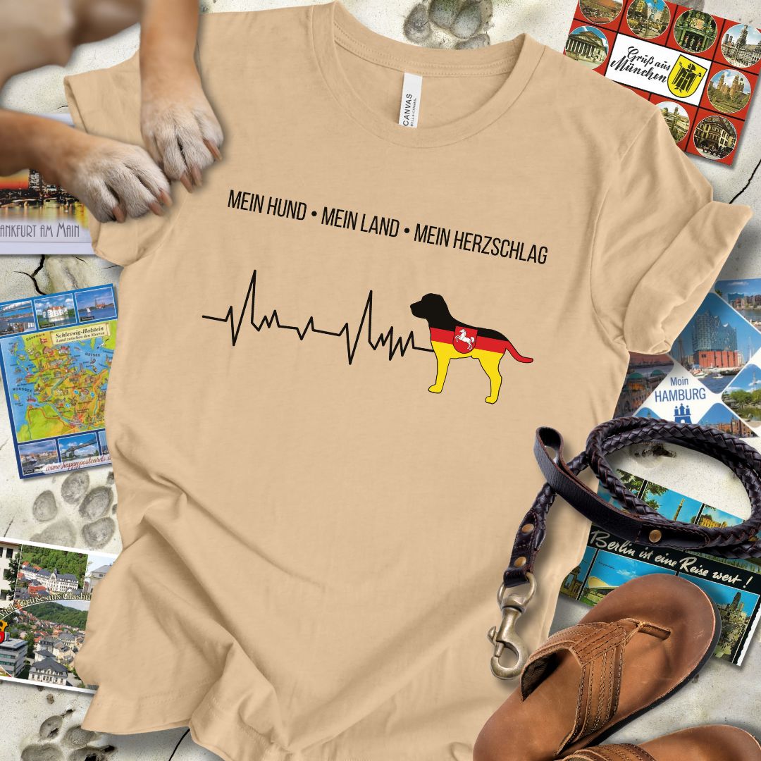 Mein Hund, Mein Land, Mein Herzschlag - Niedersachsen - T-Shirt Unisex Slim Fit