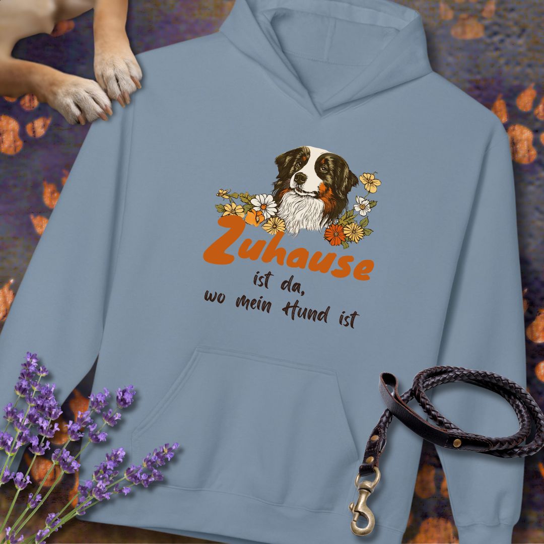 Zuhause ist da wo mein Hund ist - Australian Shepherd - Unisex Modern Fit Hoodie für Hundefreunde