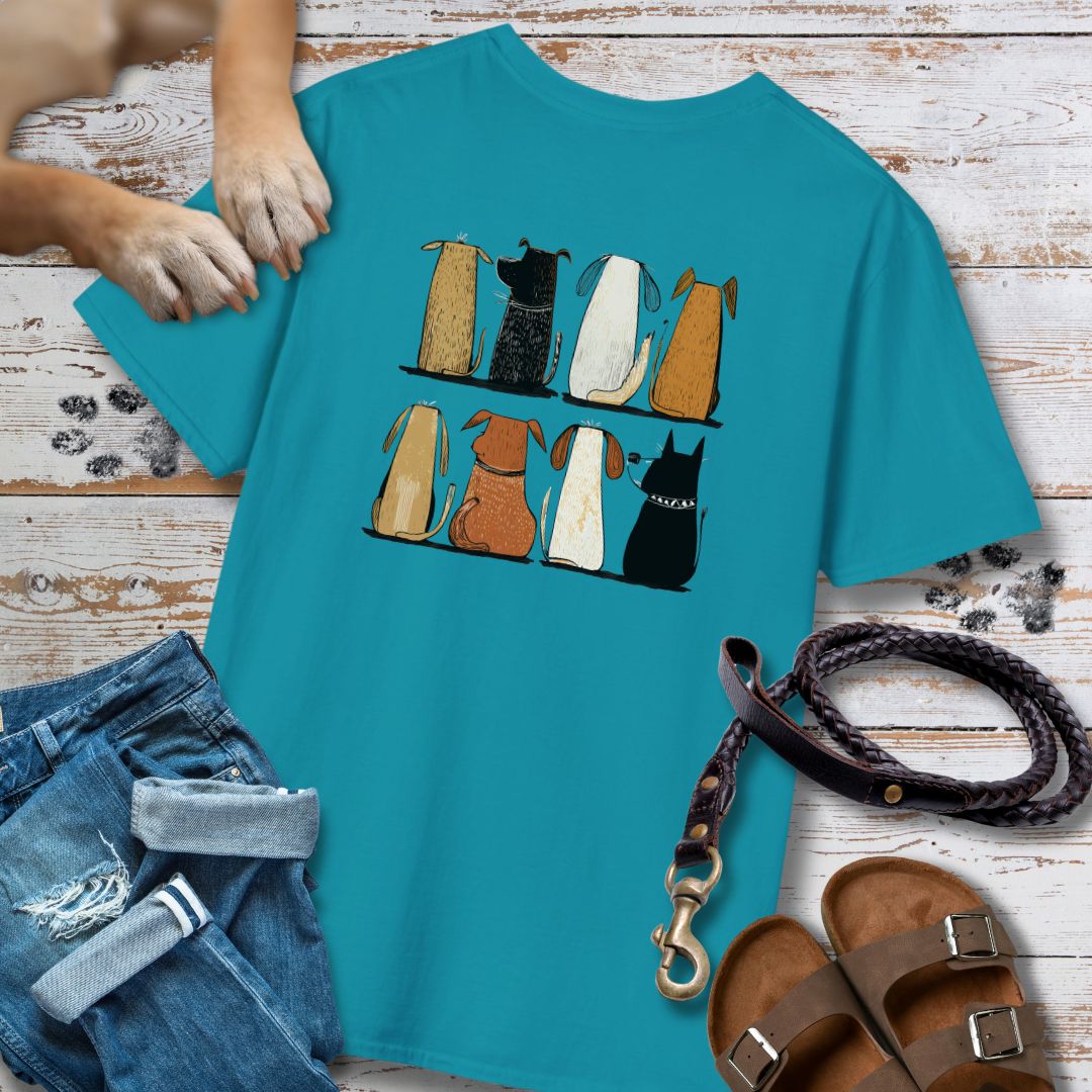 Acht Hunde - Vorne & Hinten - T-Shirt Classic Fit - Bequemer Klassiker
