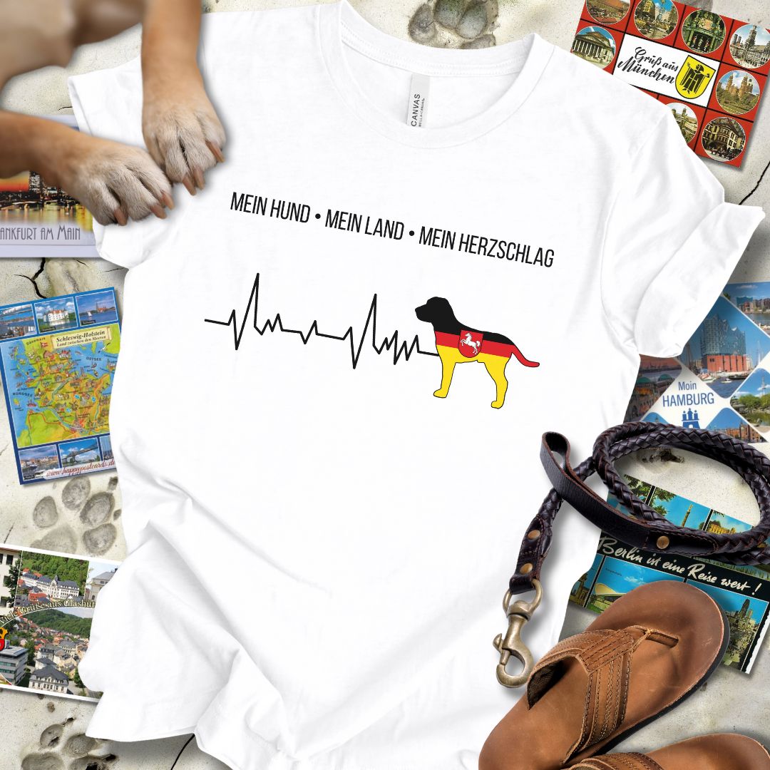 Mein Hund, Mein Land, Mein Herzschlag - Niedersachsen - T-Shirt Unisex Slim Fit