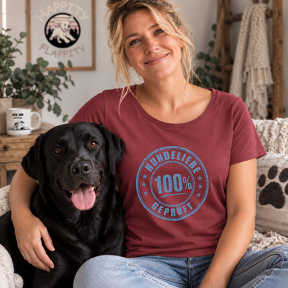 100% Hundeliebe - Premium Damen T-Shirt - Slim Fit
