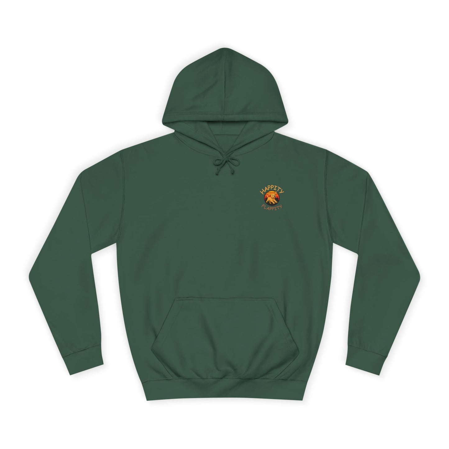 Happity Flappity Hoodie — Cute Golden Pup Graphic College Pullover
