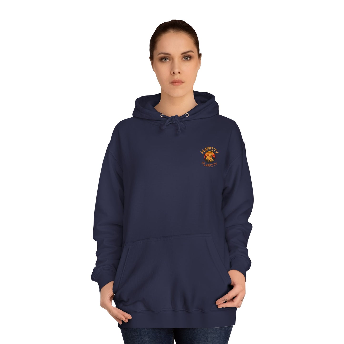 Happity Flappity Hoodie — Cute Golden Pup Graphic College Pullover