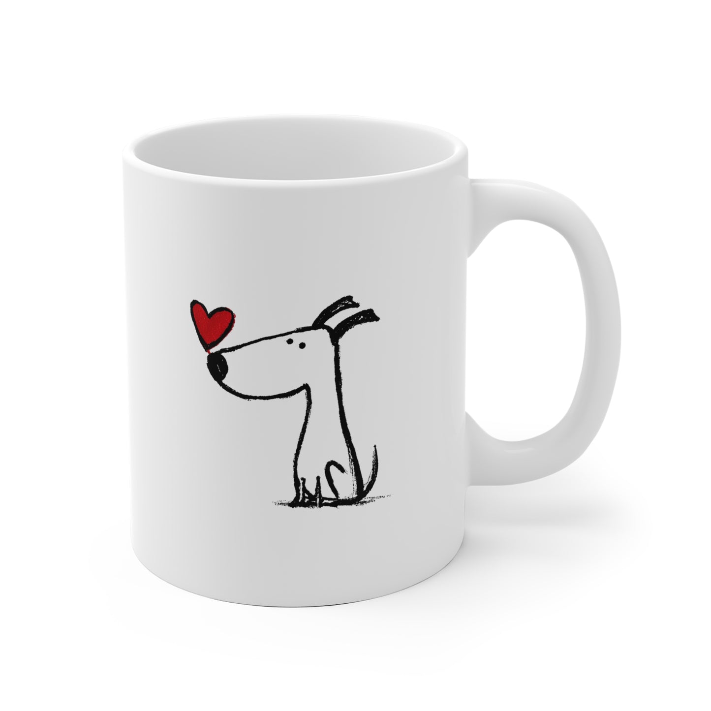 Kleiner Hund mit Herz - Tasse