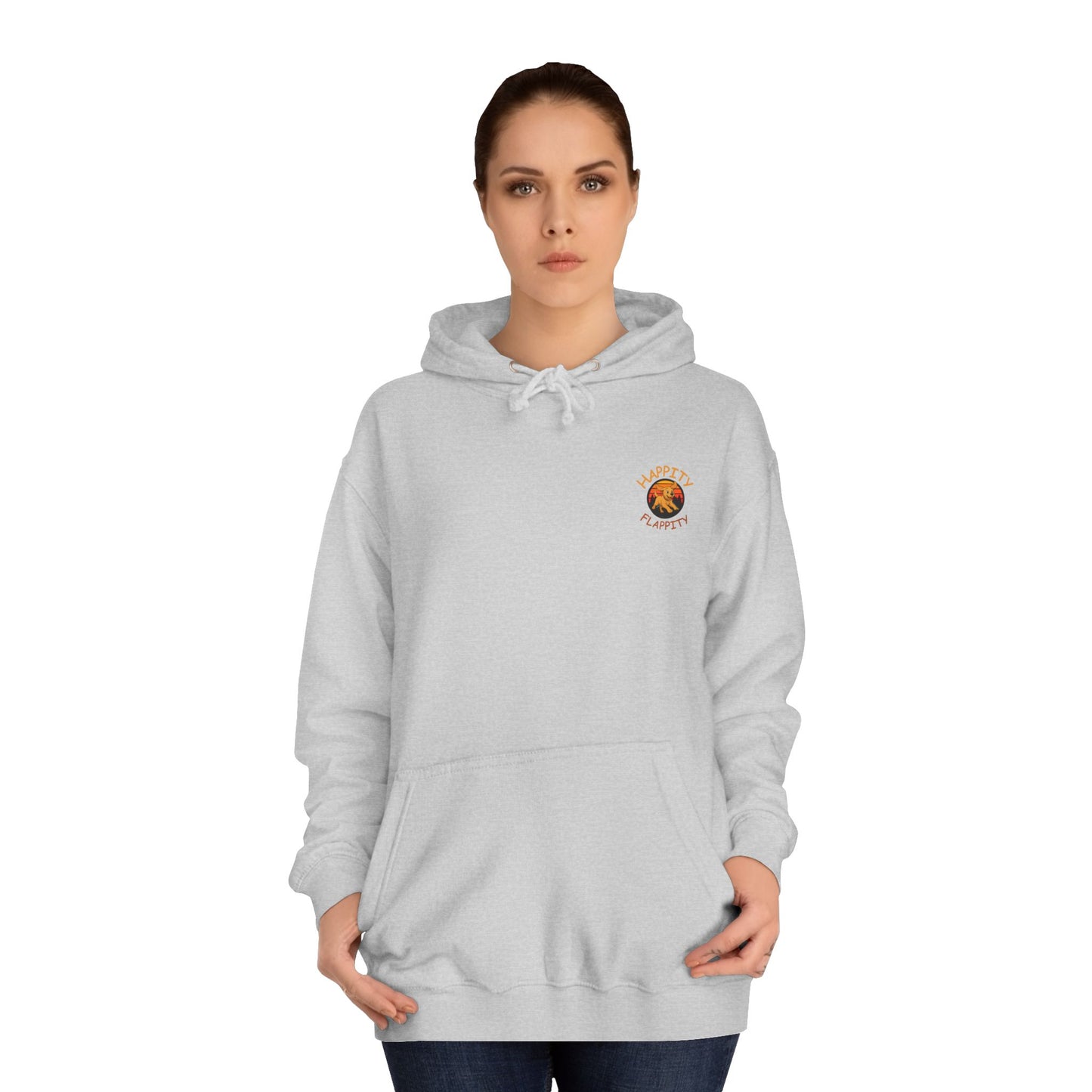 Happity Flappity Hoodie — Cute Golden Pup Graphic College Pullover