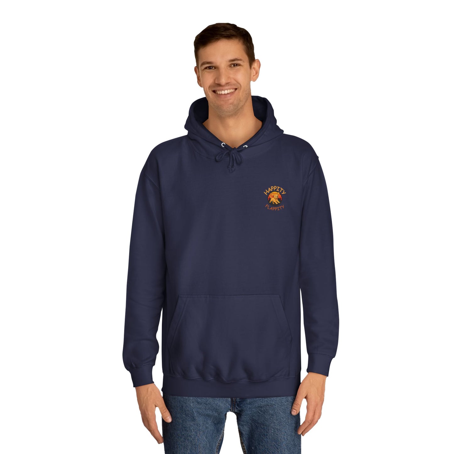 Happity Flappity Hoodie — Cute Golden Pup Graphic College Pullover