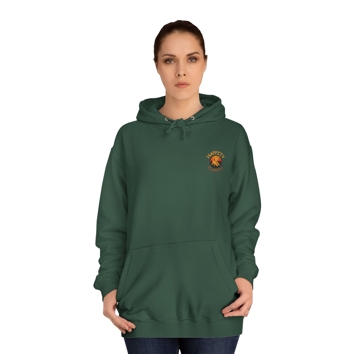 Happity Flappity Hoodie — Cute Golden Pup Graphic College Pullover