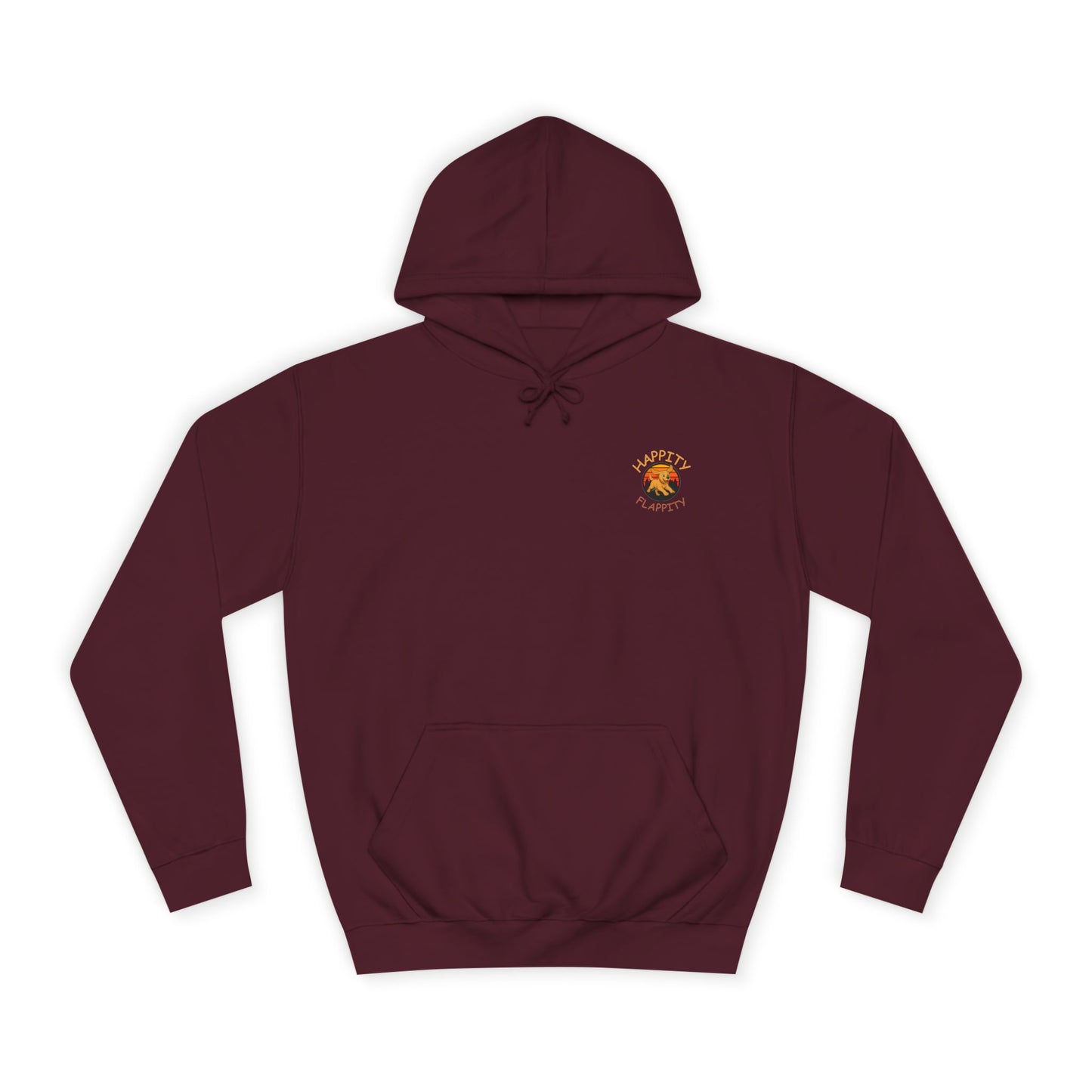 Happity Flappity Hoodie — Cute Golden Pup Graphic College Pullover