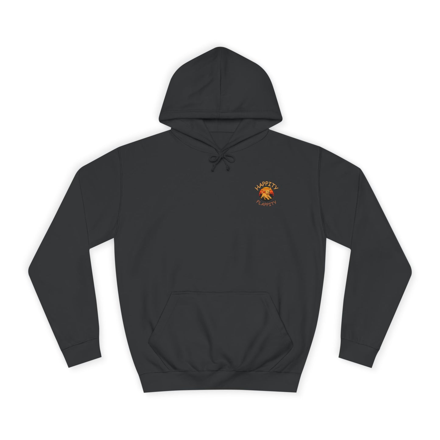Happity Flappity Hoodie — Cute Golden Pup Graphic College Pullover