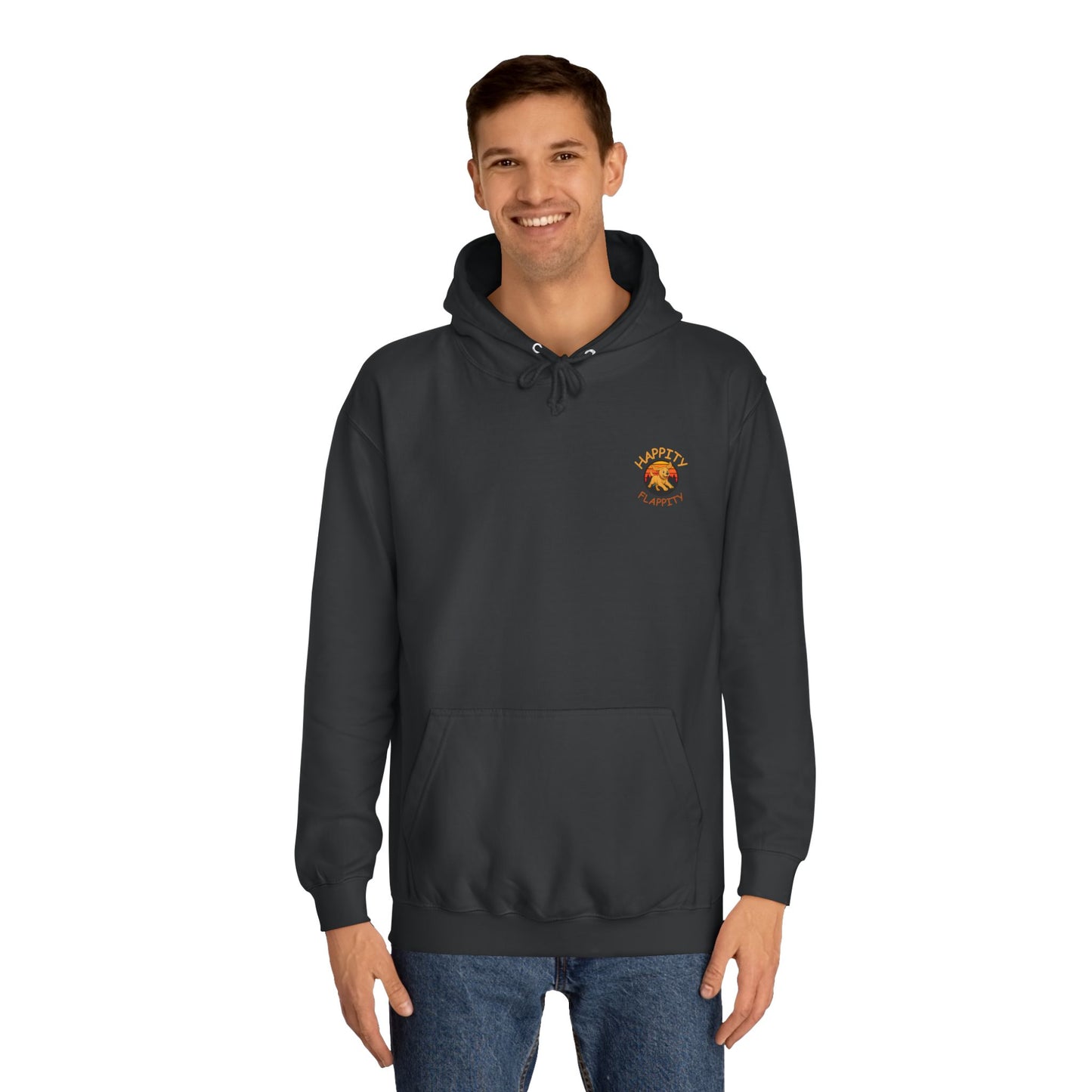 Happity Flappity Hoodie — Cute Golden Pup Graphic College Pullover