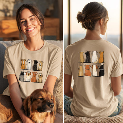 Acht Hunde - Vorne & Hinten - T-Shirt Unisex Classic Fit - Bequemer Klassiker