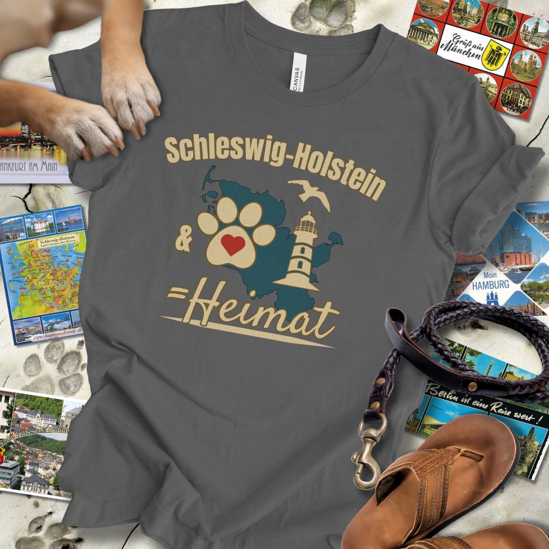 Schleswig-Holstein & Hund = Heimat - T-Shirt Unisex Modern Fit - Weich & Leicht