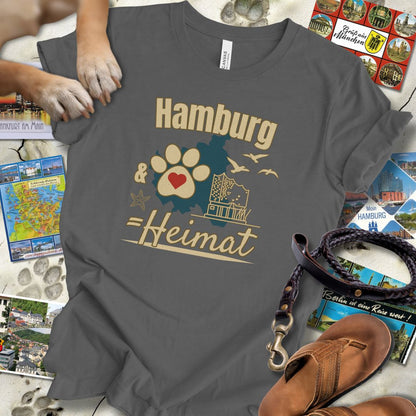 Hamburg & Hund = Heimat - T-Shirt Unisex Modern Fit - Weich & Leicht