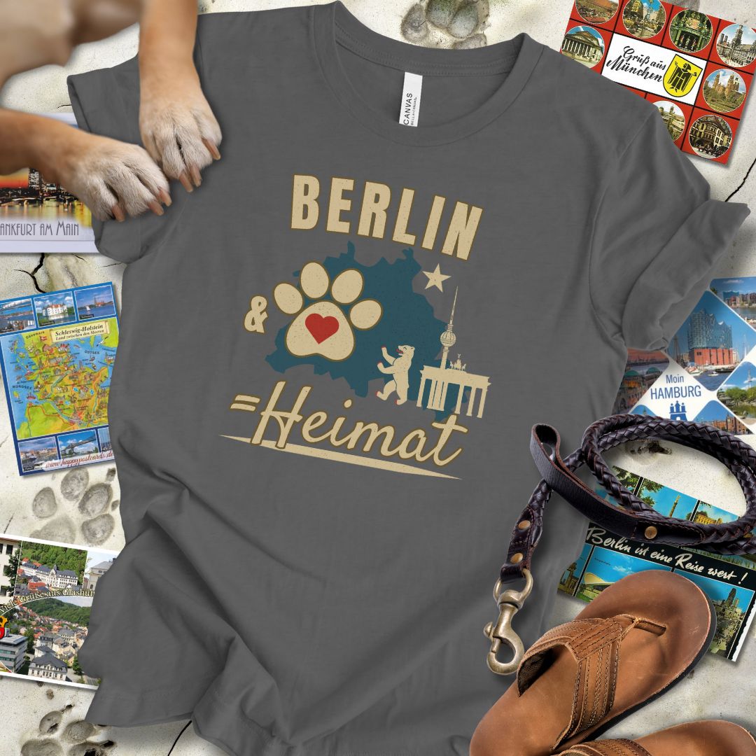 Berlin Love & Hund = Heimat - T-Shirt Unisex Modern Fit - Weich & Leicht