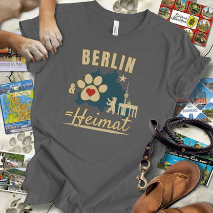 Berlin Love & Hund = Heimat - T-Shirt Unisex Modern Fit - Weich & Leicht