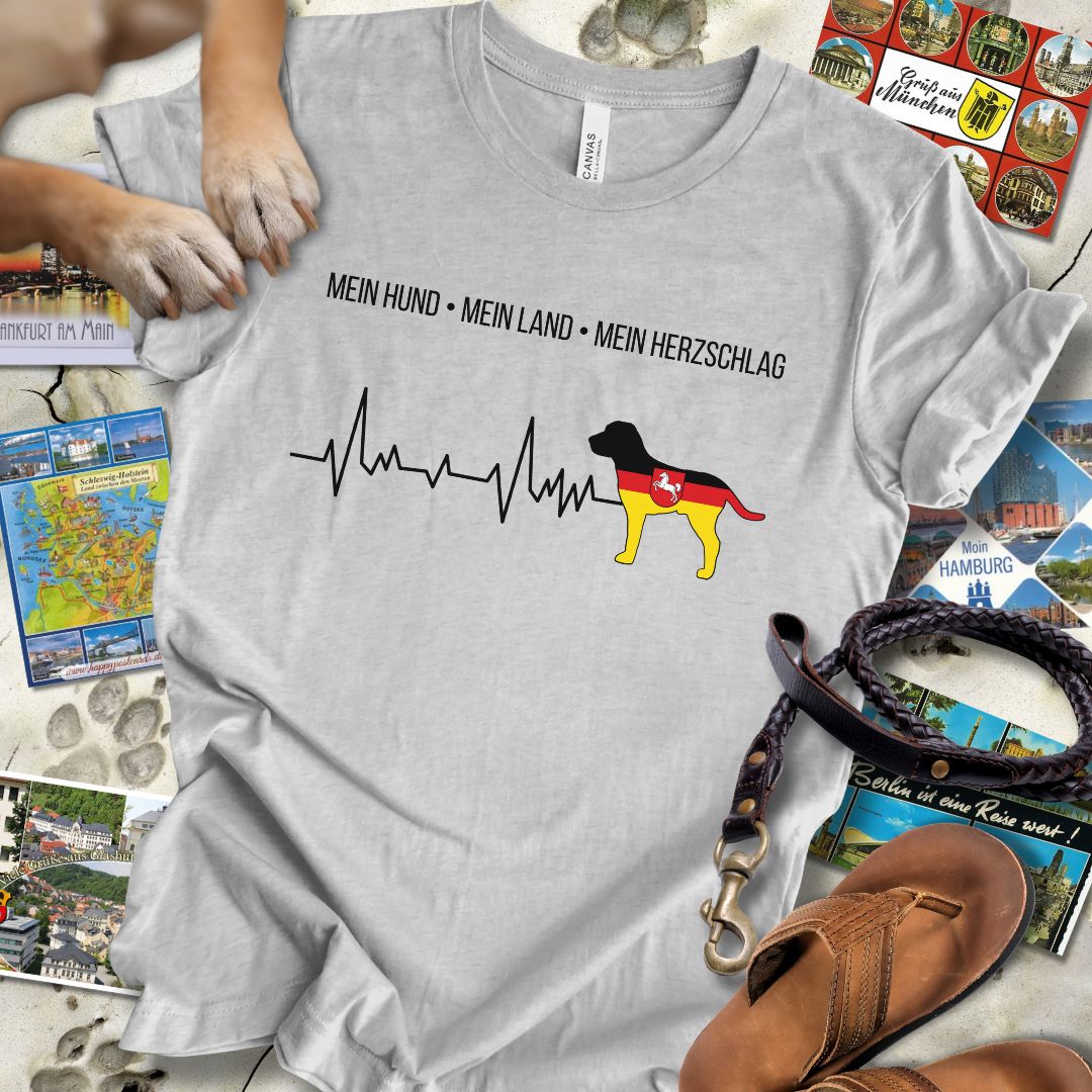 Mein Hund, Mein Land, Mein Herzschlag - Niedersachsen - T-Shirt Unisex Slim Fit
