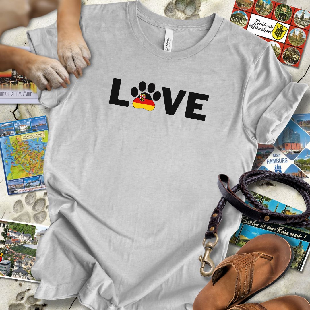 Love Pfote - Rheinland-Pfalz - T-Shirt Unisex Slim Fit