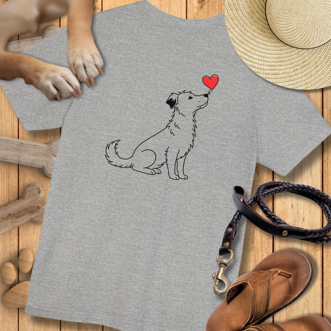 Herzenshunde - Unikat auf vier Pfoten - Vorne & Hinten - T-Shirt Unisex Modern Fit - Weich & Leicht
