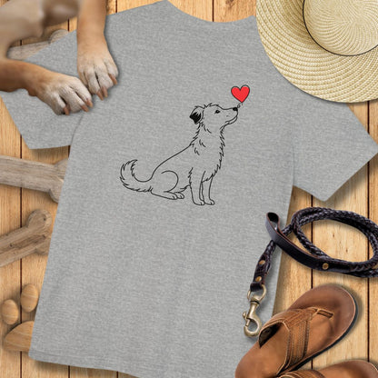 Herzenshunde - Unikat auf vier Pfoten - Vorne & Hinten - T-Shirt Unisex Modern Fit - Weich & Leicht