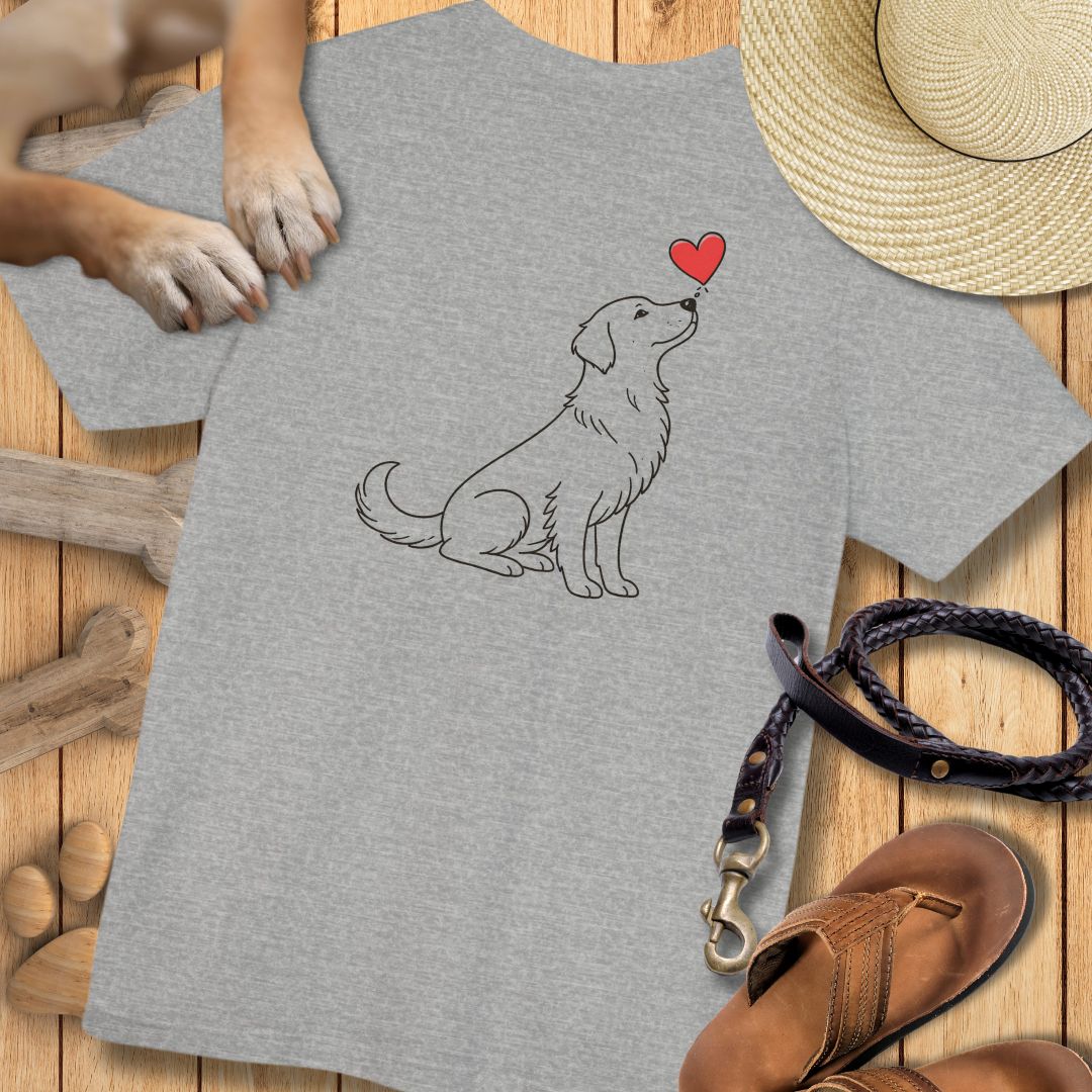 Herzenshunde - Golden Retriever - Vorne & Hinten - T-Shirt Unisex Modern Fit - Weich & Leicht