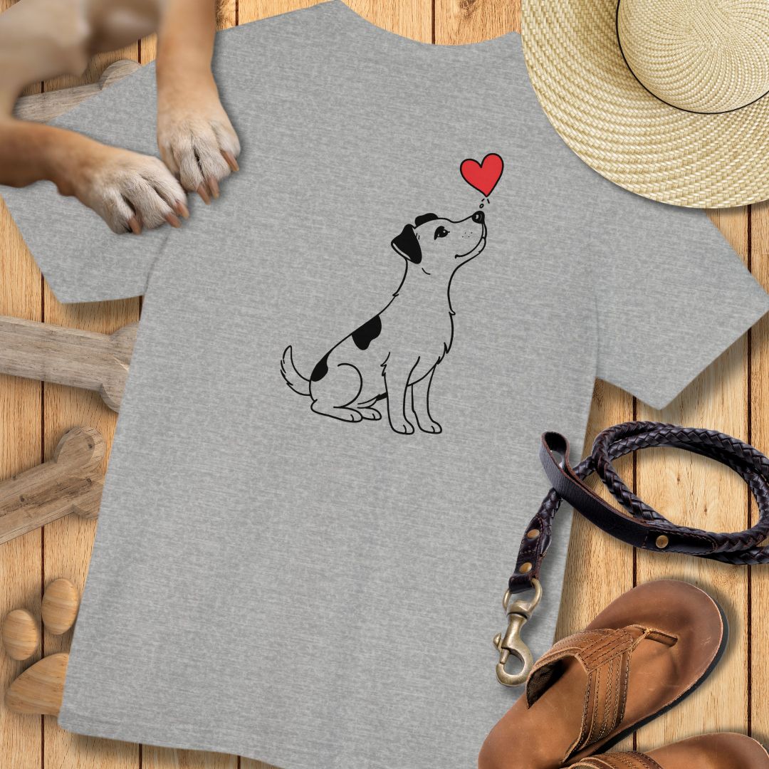 Herzenshunde - Jack Russel - Vorne & Hinten - T-Shirt Unisex Modern Fit - Weich & Leicht