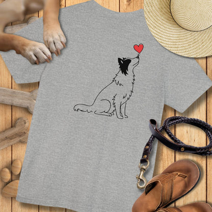 Herzenshunde - Border Collie - Vorne & Hinten - T-Shirt Unisex Modern Fit - Weich & Leicht