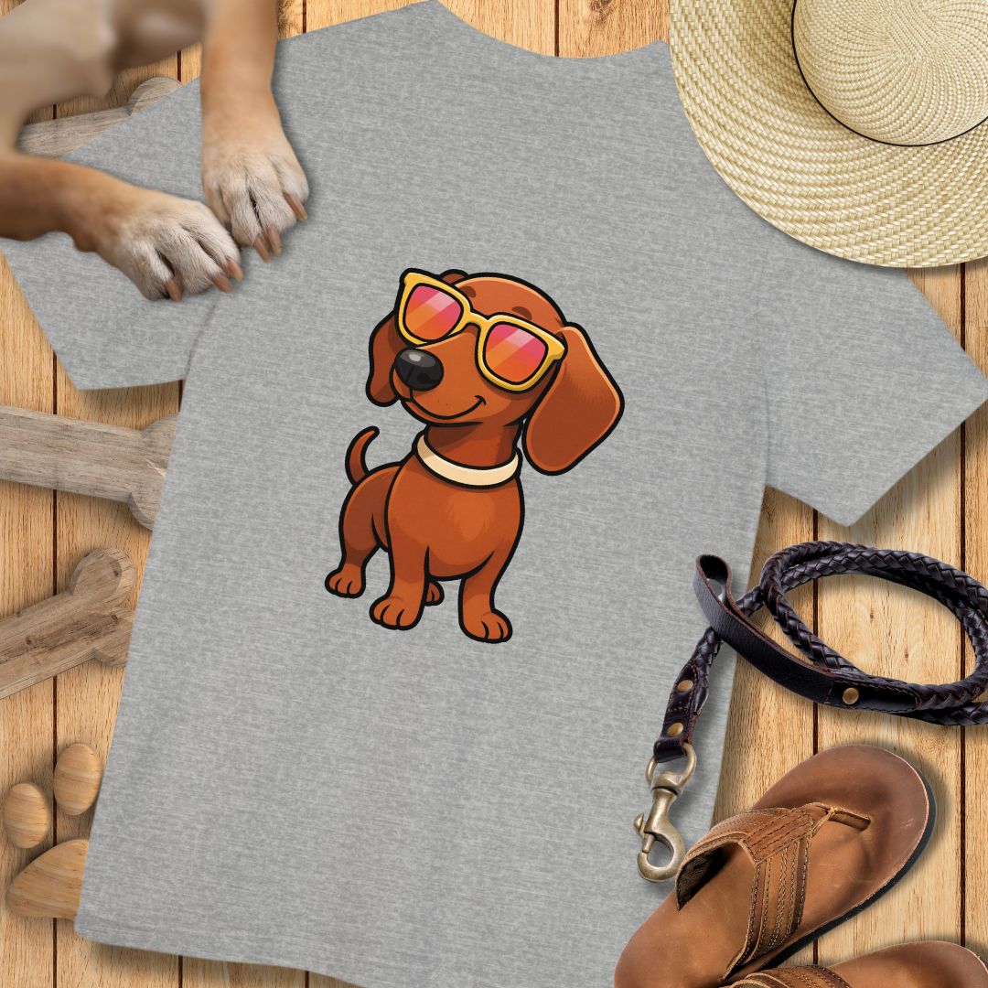Cooler Dackel - Nur Hinten - T-Shirt Unisex Modern Fit - Weich & Leicht