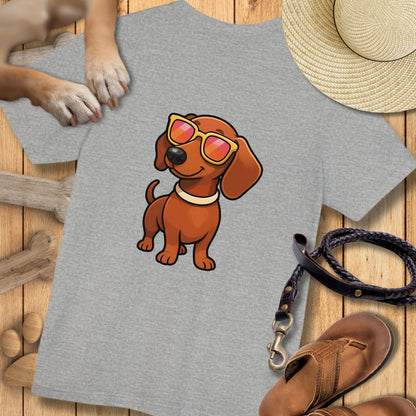 Cooler Dackel - Nur Hinten - T-Shirt Unisex Modern Fit - Weich & Leicht