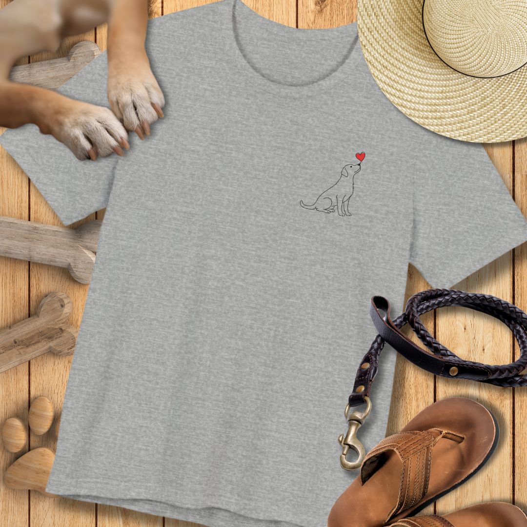 Herzenshunde - Labrador - Vorne & Hinten - T-Shirt Unisex Modern Fit - Weich & Leicht